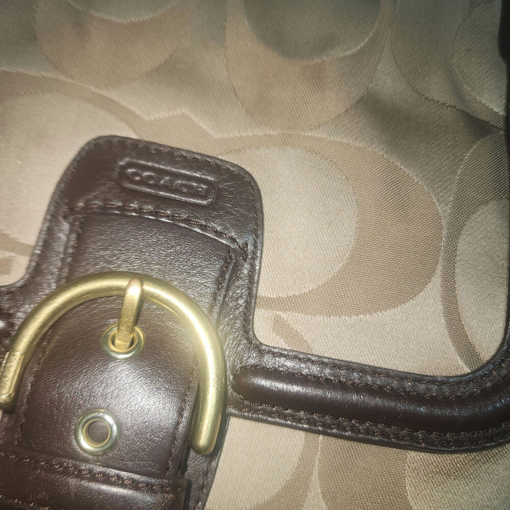 COACH GUC CAMPBELL SATEEN SIGNATURE SATCHEL BAG - Picture 2 of 8